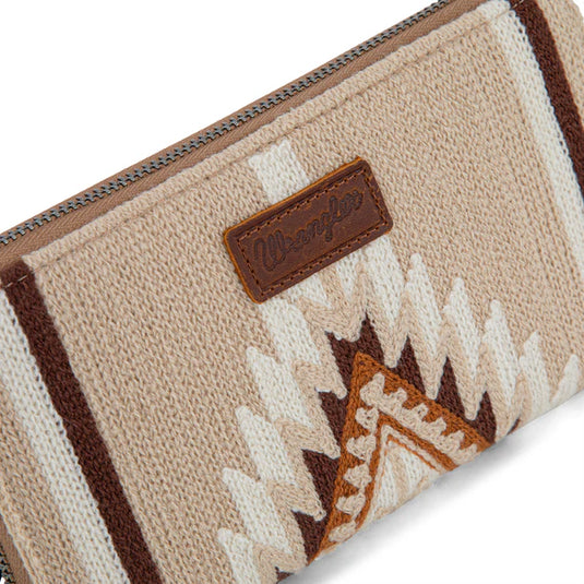 WG174-W006KH - Wrangler Southwestern Knitted Wallet/Wristlet - Khaki