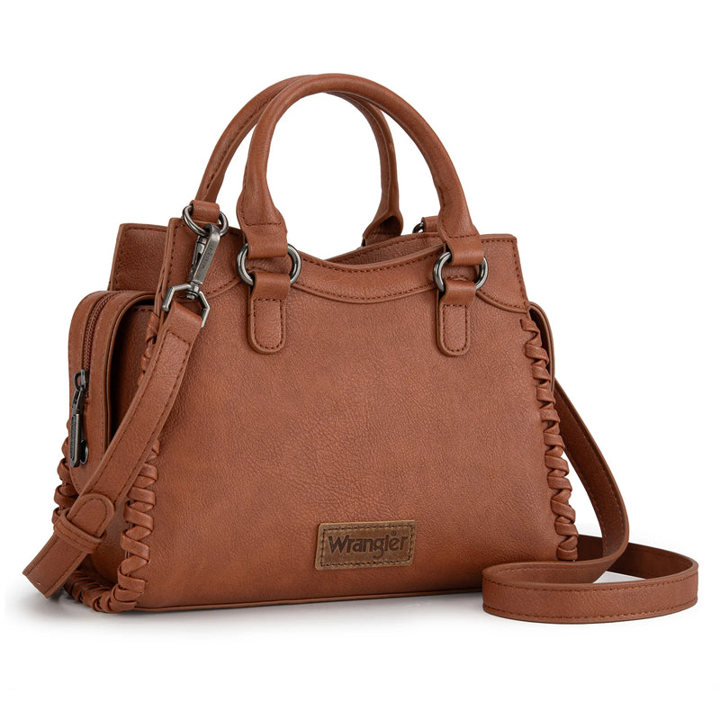 Load image into Gallery viewer, WG183-8300BR - Wrangler Carry-All Whipstitch Tote/Crossbody - Brown
