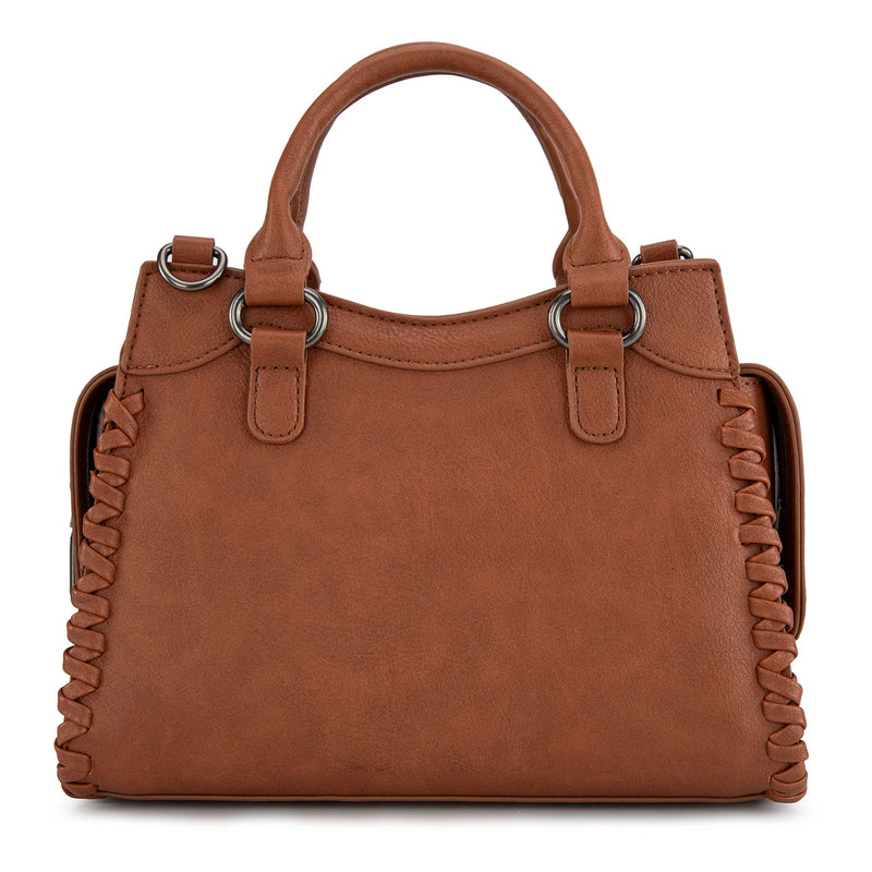 Load image into Gallery viewer, WG183-8300BR - Wrangler Carry-All Whipstitch Tote/Crossbody - Brown
