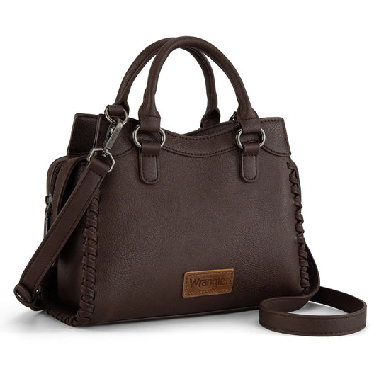 WG183-8300CF - Wrangler Carry-All Whipstitch Tote/Crossbody - Coffee