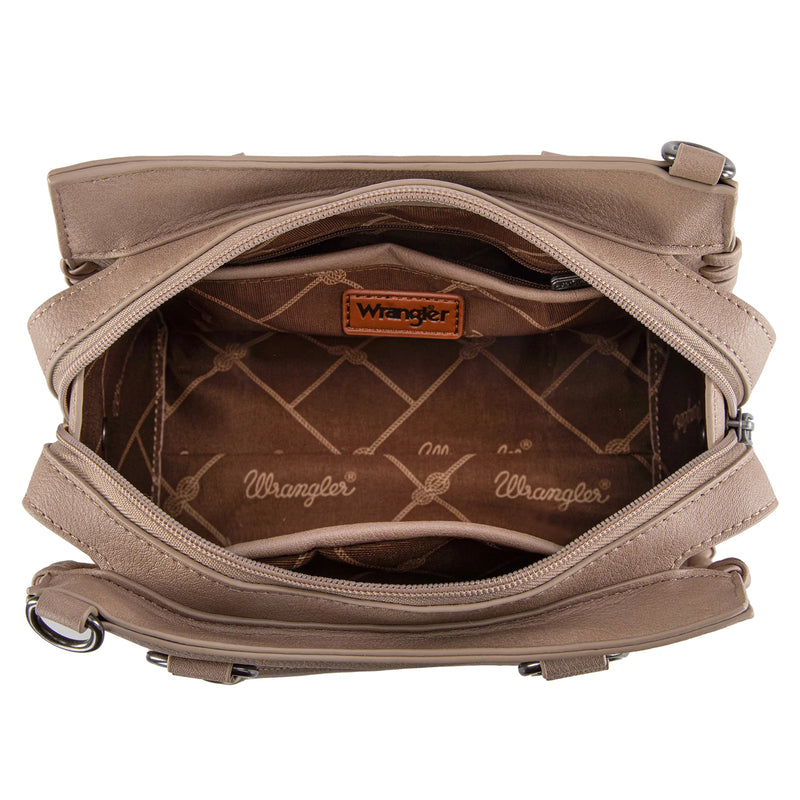 Load image into Gallery viewer, WG183-8300TN - Wrangler Carry-All Whipstitch Tote/Crossbody - Tan
