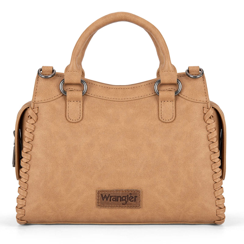 Load image into Gallery viewer, WG183-8300LBR - Wrangler Carry-All Whipstitch Tote/Crossbody - Light Brown
