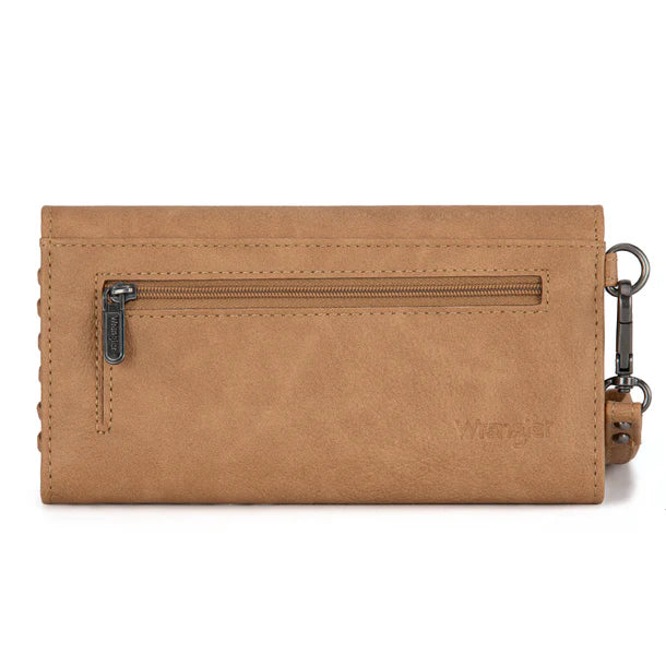 Load image into Gallery viewer, WG183-W048LBR -  Wrangler Whipstitch Wristlet Wallet - Light Brown
