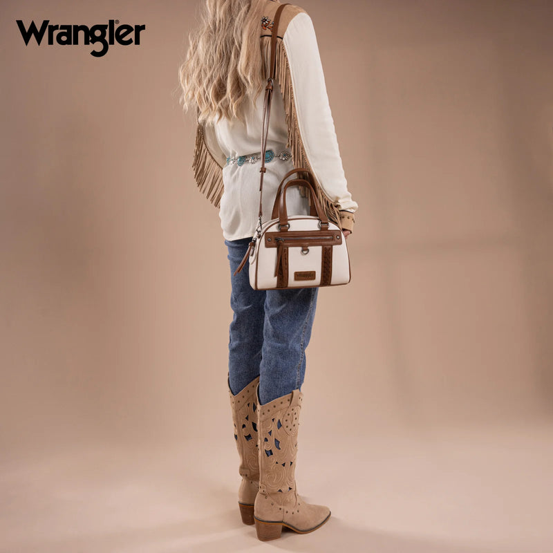 Load image into Gallery viewer, WG185-5112BG - Wrangler Whipstitch Collection Satchel/Crossbody Bag
