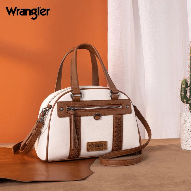 Load image into Gallery viewer, WG185-5112BG - Wrangler Whipstitch Collection Satchel/Crossbody Bag
