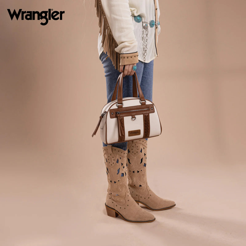 Load image into Gallery viewer, WG185-5112BG - Wrangler Whipstitch Collection Satchel/Crossbody Bag
