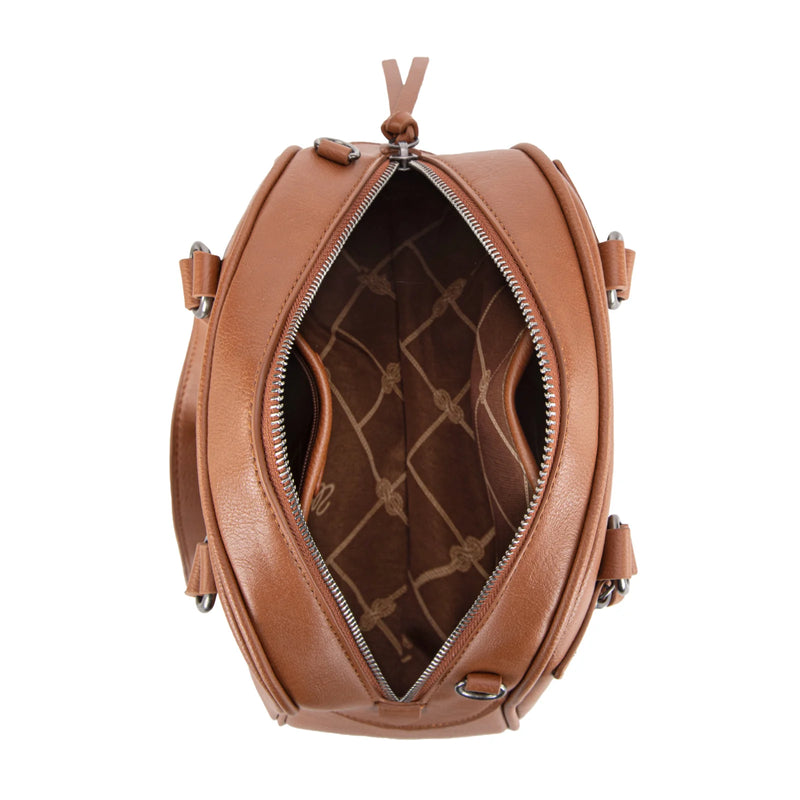 Load image into Gallery viewer, WG185-5112BR - Wrangler Whipstitch Collection Satchel/Crossbody Bag
