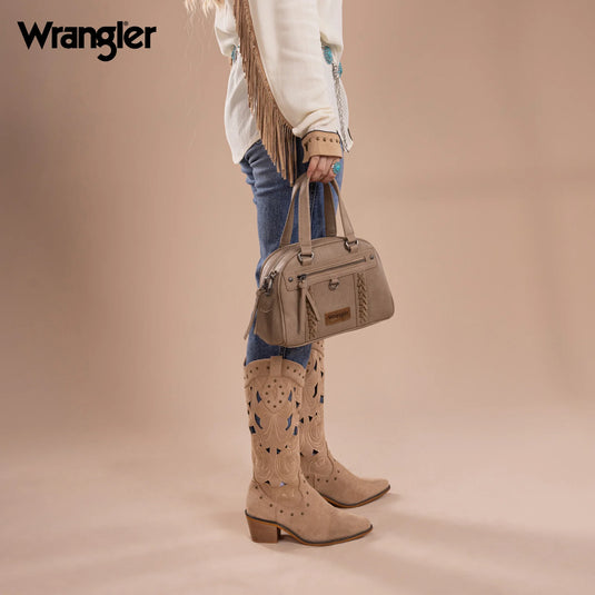 WG185-5112KH - Wrangler Whipstitch Collection Satchel/Crossbody Bag