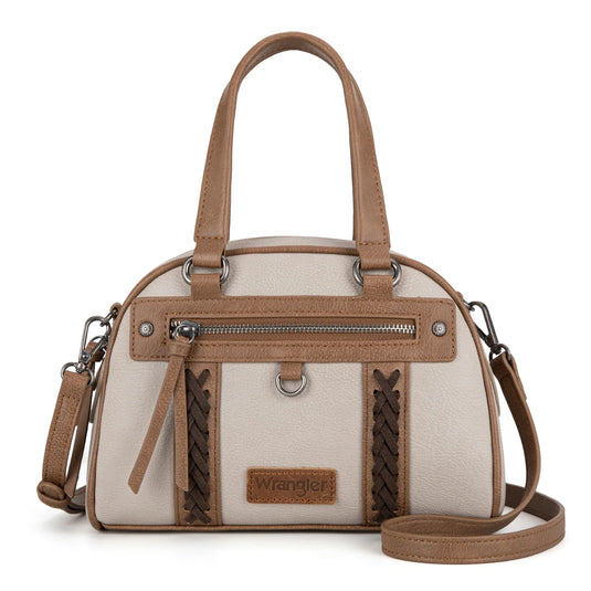 WG185-5112LGY - Wrangler Whipstitch Collection Satchel/Crossbody Bag