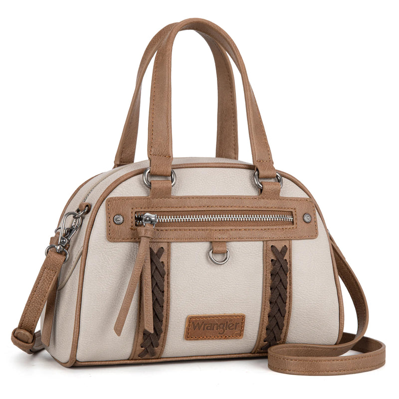Load image into Gallery viewer, WG185-5112LGY - Wrangler Whipstitch Collection Satchel/Crossbody Bag
