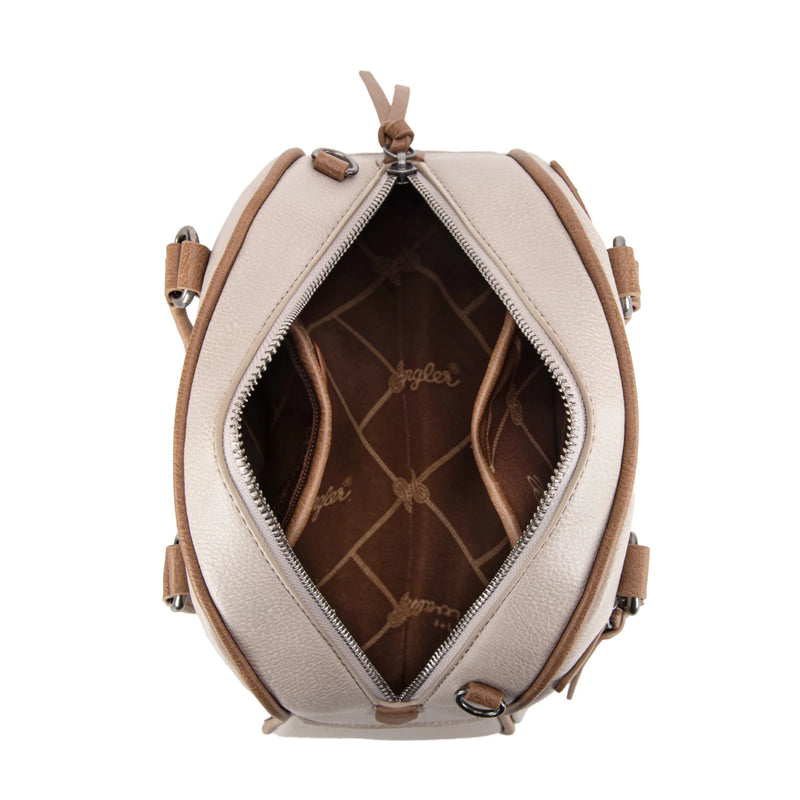 Load image into Gallery viewer, WG185-5112LGY - Wrangler Whipstitch Collection Satchel/Crossbody Bag
