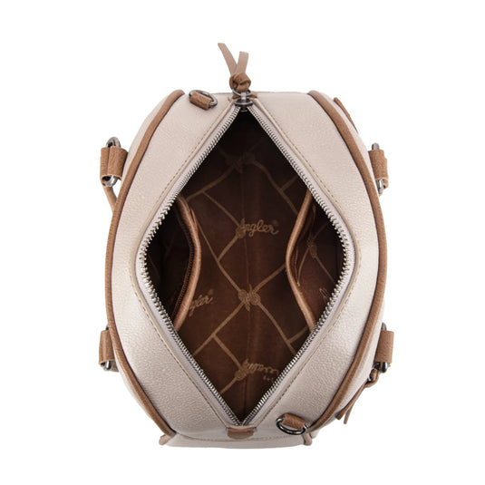 WG185-5112LGY - Wrangler Whipstitch Collection Satchel/Crossbody Bag