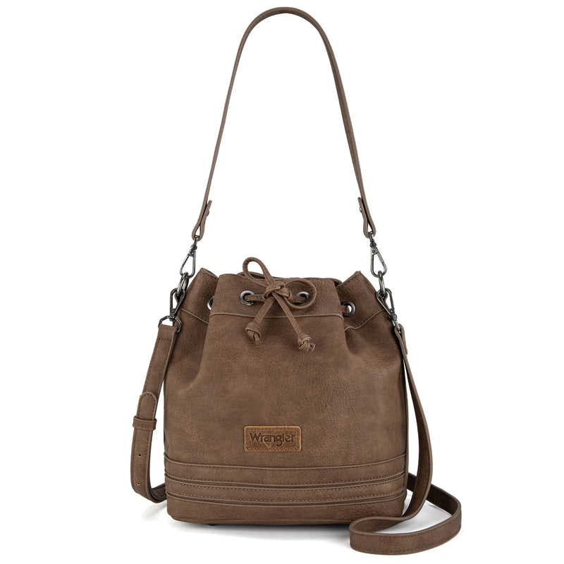 Load image into Gallery viewer, WG186-2029CF - Wrangler Classic Drawstring Bag/Crossbody - Coffee
