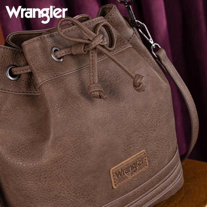 WG186-2029CF - Wrangler Classic Drawstring Bag/Crossbody - Coffee