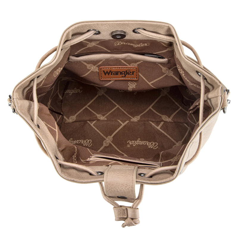 Load image into Gallery viewer, WG186-2029TN - Wrangler Classic Drawstring Bag/Crossbody - Tan
