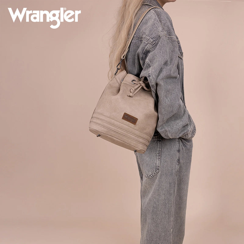 Load image into Gallery viewer, WG186-2029TN - Wrangler Classic Drawstring Bag/Crossbody - Tan
