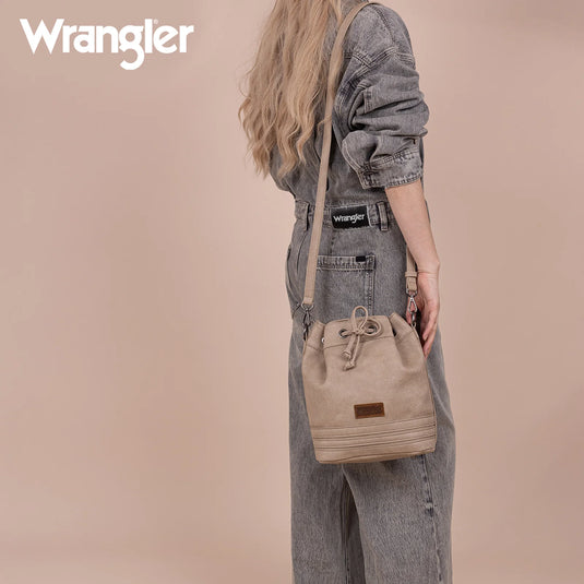 WG186-2029TN - Wrangler Classic Drawstring Bag/Crossbody - Tan