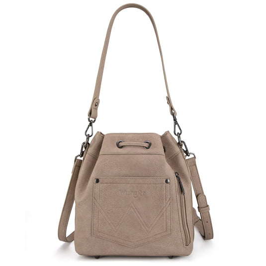 WG186-2029TN - Wrangler Classic Drawstring Bag/Crossbody - Tan