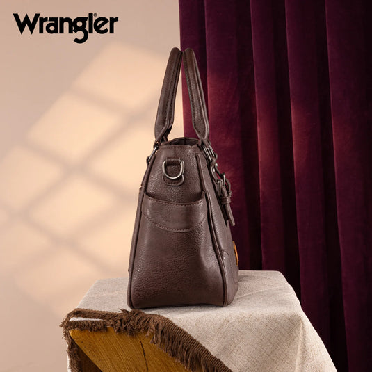 WG187-8318CF - Wrangler Carry-All Buckle Tote/Crossbody - Coffee