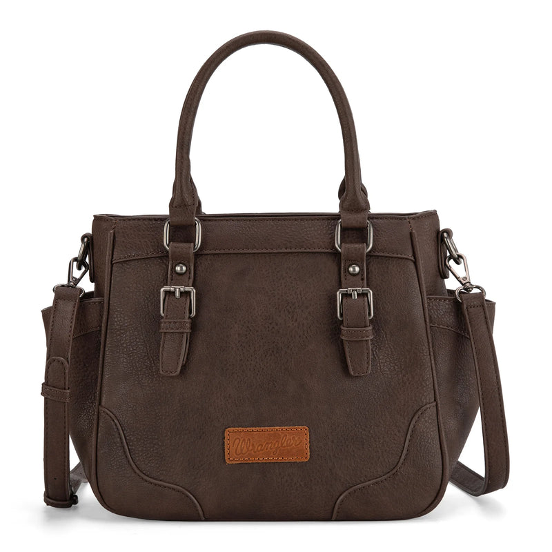 Load image into Gallery viewer, WG187-8318CF - Wrangler Carry-All Buckle Tote/Crossbody - Coffee
