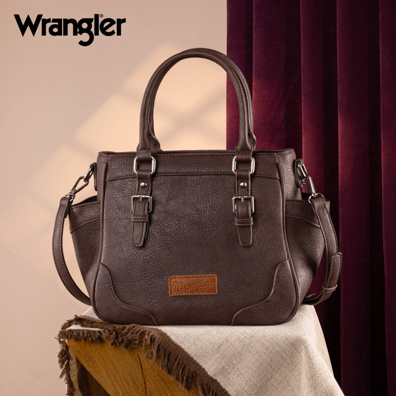 Load image into Gallery viewer, WG187-8318CF - Wrangler Carry-All Buckle Tote/Crossbody - Coffee
