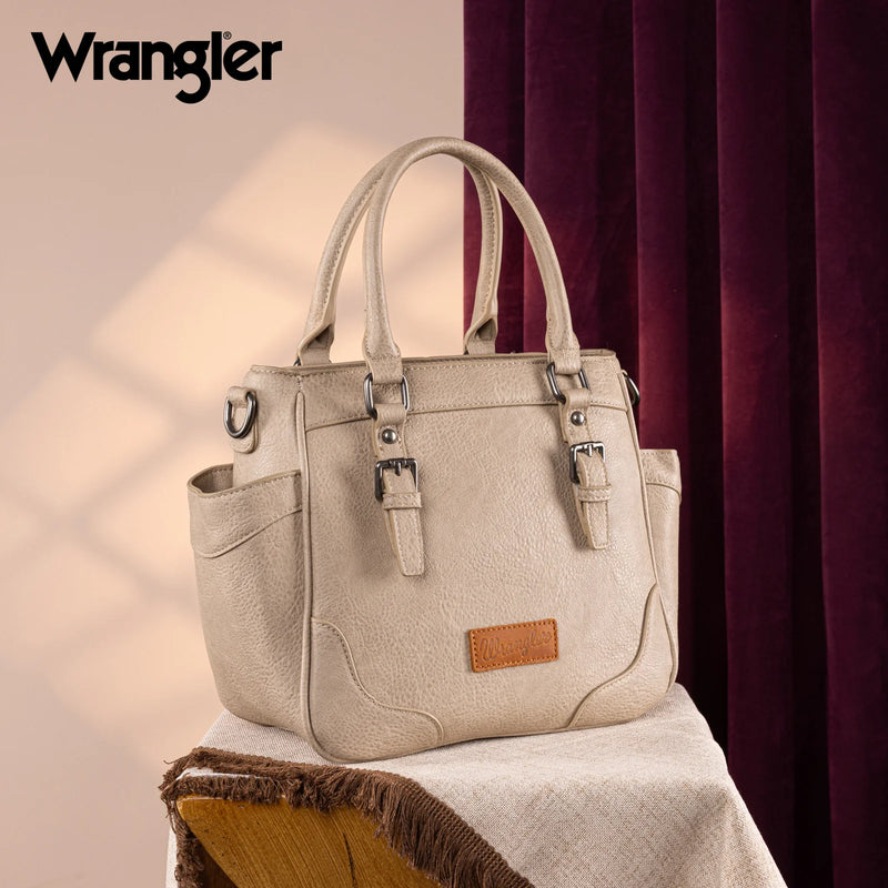 Load image into Gallery viewer, WG187-8318TN - Wrangler Carry-All Buckle Tote/Crossbody - Tan
