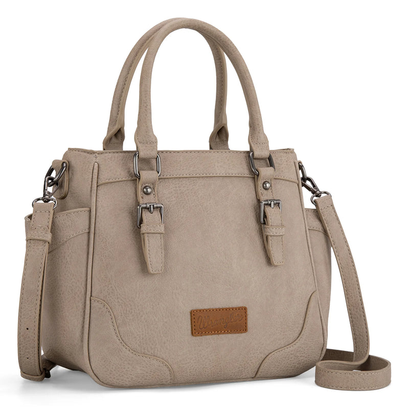 Load image into Gallery viewer, WG187-8318TN - Wrangler Carry-All Buckle Tote/Crossbody - Tan
