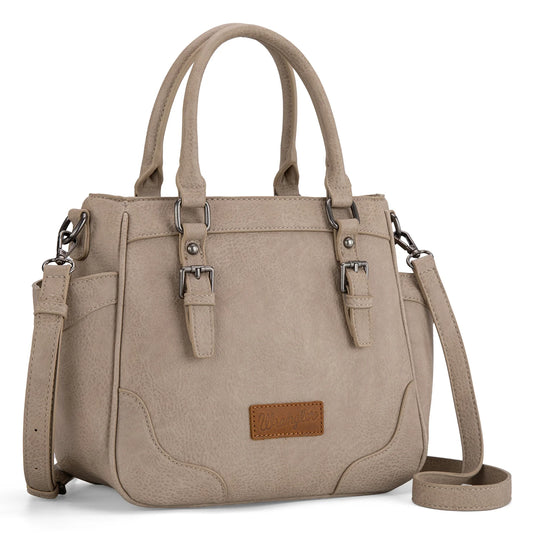 WG187-8318TN - Wrangler Carry-All Buckle Tote/Crossbody - Tan