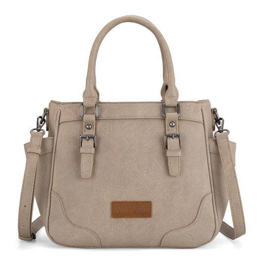 WG187-8318TN - Wrangler Carry-All Buckle Tote/Crossbody - Tan