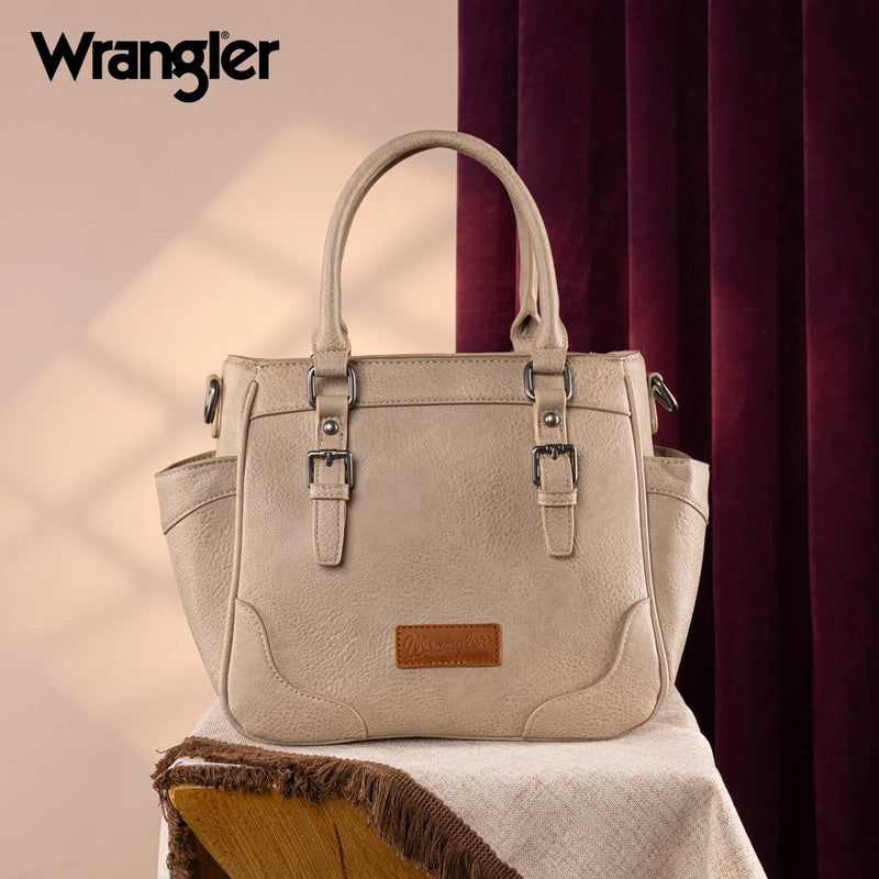 Load image into Gallery viewer, WG187-8318TN - Wrangler Carry-All Buckle Tote/Crossbody - Tan
