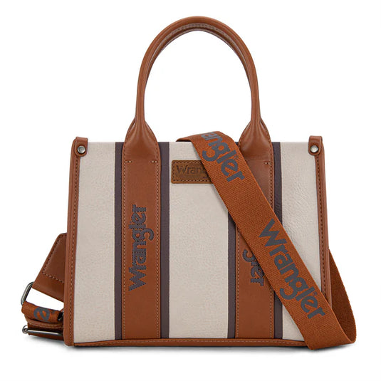 WG208-8120SBR - Wrangler Color Block Tote/Crossbody - Brown