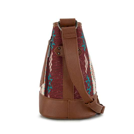WG213-2003BR - Wrangler Aztec Distressed Print Concealed Carry Crossbody