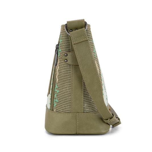 WG213-2003GN - Wrangler Aztec Distressed Print Concealed Carry Crossbody