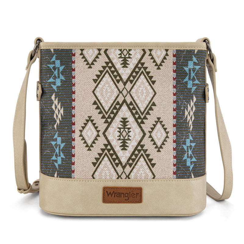 Load image into Gallery viewer, WG213-2003TN - Wrangler Aztec Distressed Print Concealed Carry Crossbody
