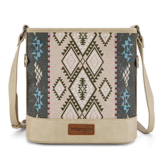 WG213-2003TN - Wrangler Aztec Distressed Print Concealed Carry Crossbody