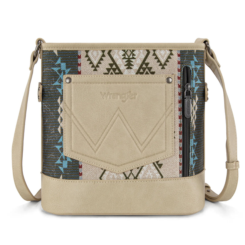 Load image into Gallery viewer, WG213-2003TN - Wrangler Aztec Distressed Print Concealed Carry Crossbody
