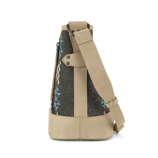 WG213-2003TN - Wrangler Aztec Distressed Print Concealed Carry Crossbody