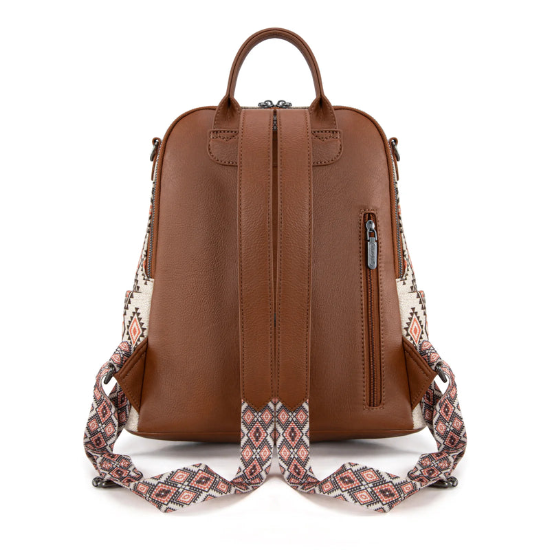 Load image into Gallery viewer, WG213-9110BR - Wrangler Aztec Print Backpack/Crossbody

