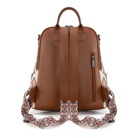 WG213-9110BR - Wrangler Aztec Print Backpack/Crossbody