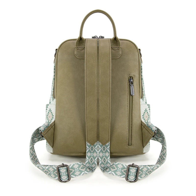 Load image into Gallery viewer, WG213-9110GN - Wrangler Aztec Print Backpack/Crossbody
