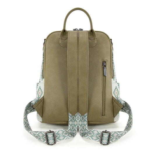 WG213-9110GN - Wrangler Aztec Print Backpack/Crossbody