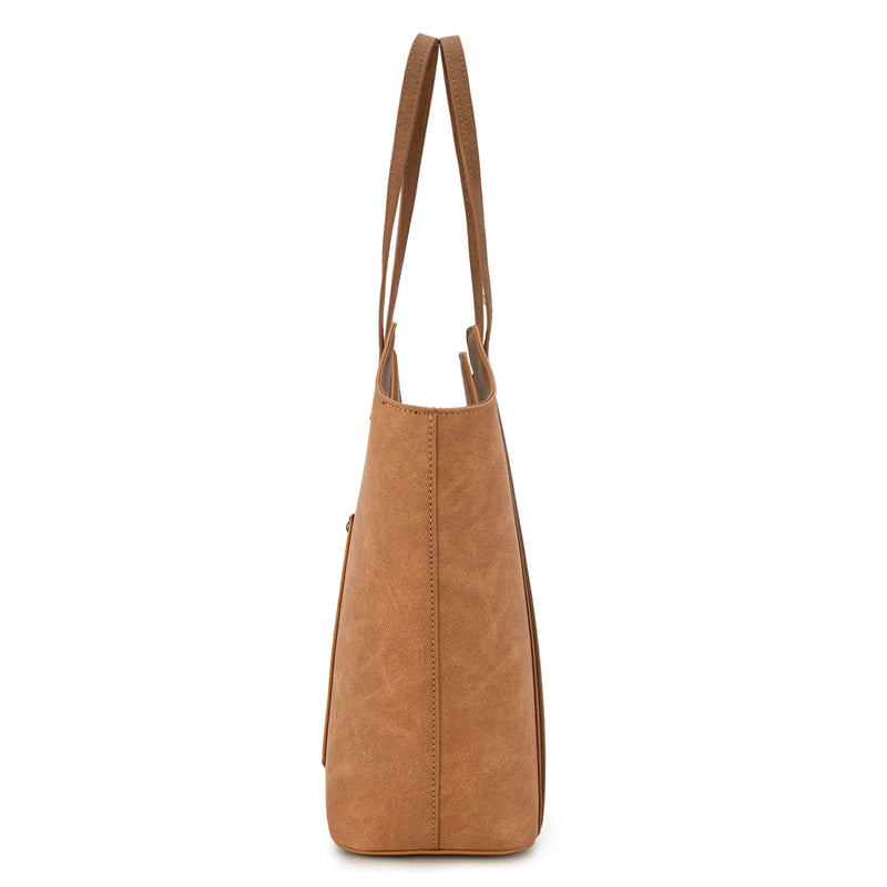 Load image into Gallery viewer, WG218-8250BR - Wrangler Aztec Embroidered Tote Bag - Brown
