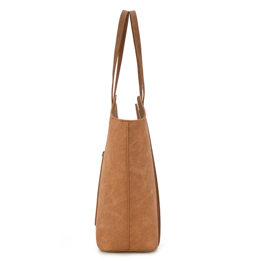 WG218-8250BR - Wrangler Aztec Embroidered Tote Bag - Brown