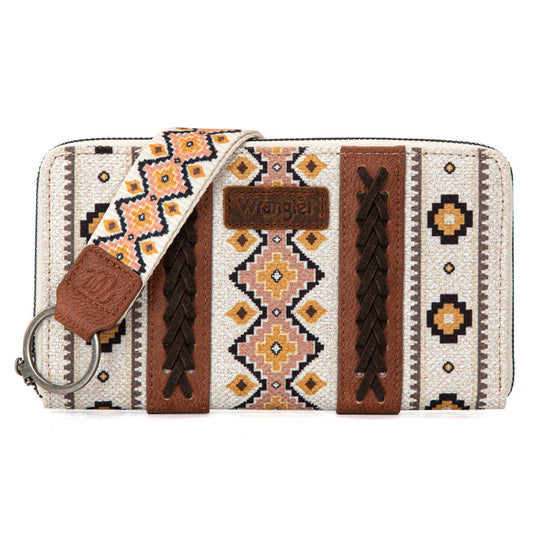 WG2202-W006CF - Wrangler Southwestern Art Print Wallet - Coffee