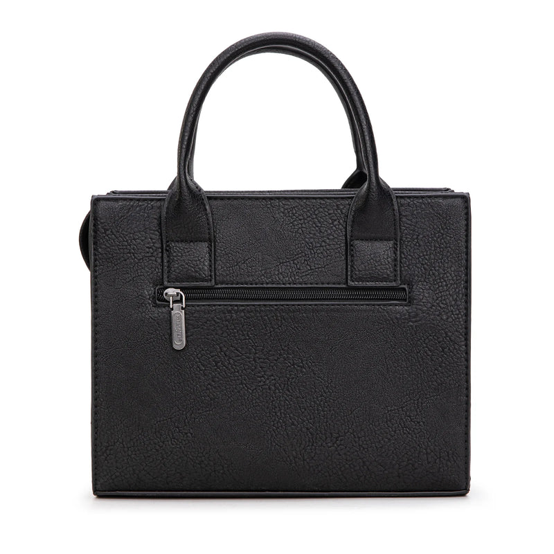 Load image into Gallery viewer, WG2206-8120SBK - Wrangler Aztec Pattern Print -Tote/Crossbody - Black
