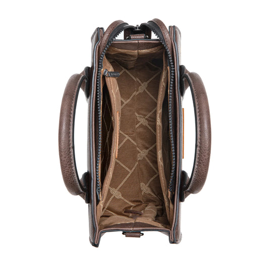 WG2206-8120SCF - Wrangler Aztec Pattern Print -Tote/Crossbody - Coffee