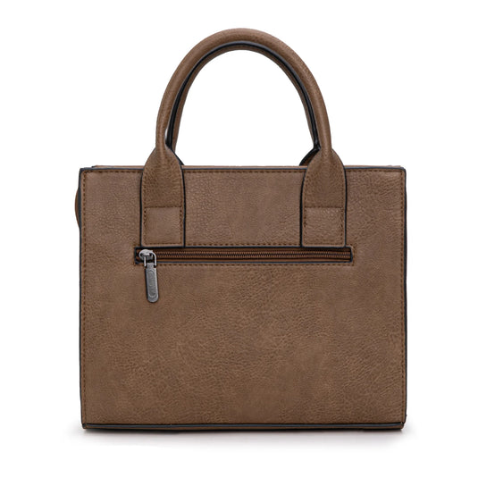 WG2206-8120SDKH - Wrangler Aztec Pattern Print -Tote/Crossbody - Dark Khaki