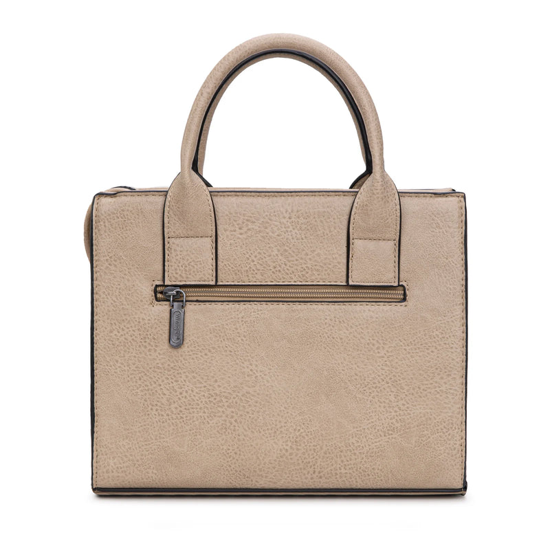 Load image into Gallery viewer, WG2206-8120SKH - Wrangler Aztec Pattern Print -Tote/Crossbody - Khaki
