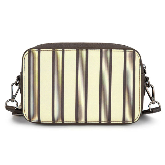 WG2207-3006CF - Wrangler Stripe Printed Crossbody Purse W/ Wallet Compartment