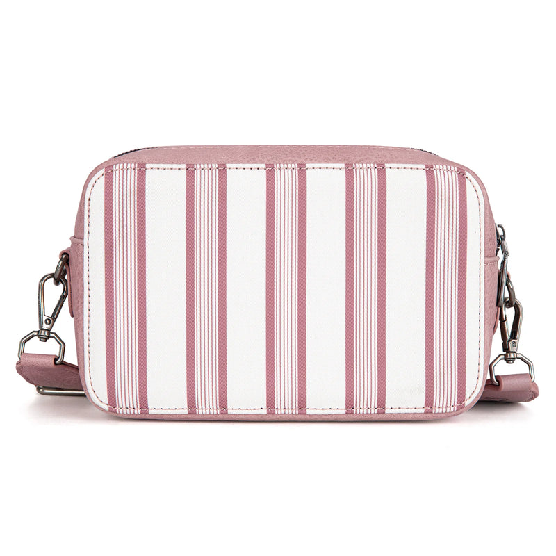 Load image into Gallery viewer, WG2207-3006PK - Wrangler Stripe Printed Crossbody Purse W/ Wallet Compartment
